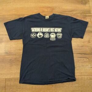 VTG Gathering of Oregon's First Nations Adult Medium Shirt Tribe Native Indians